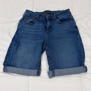 Knee length jean shorts